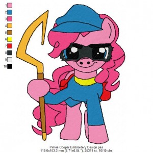 Pinkie Cooper Embroidery Design